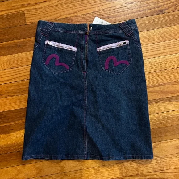 Evisu NWT denim skirt size L